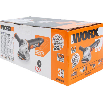 Купить УШМ WORX WX800.9 20V без акк и з/у фото №7