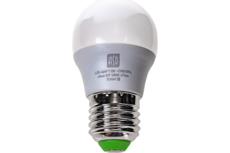 Купить Светодиодная лампа ASD LED-ШАР-standard 7.5Вт 230В Е27 4000К 675Лм 4690612003993 фото №3